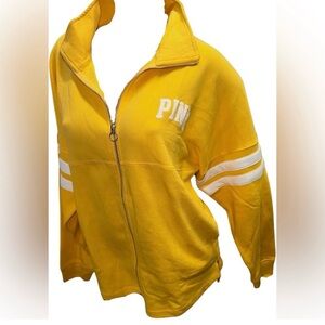 PINK Victoria's Secret Yellow Full Zip Jacket